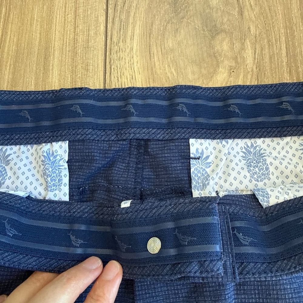 Tommy Bahama Pants Mens 40x36 Blue Performance Golf Casual Textured Chino Travel - Picture 6 of 10